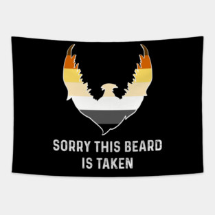 Sorry This Beard is Taken Bear Brotherhood Flag Funny Gay Pride Tapestry