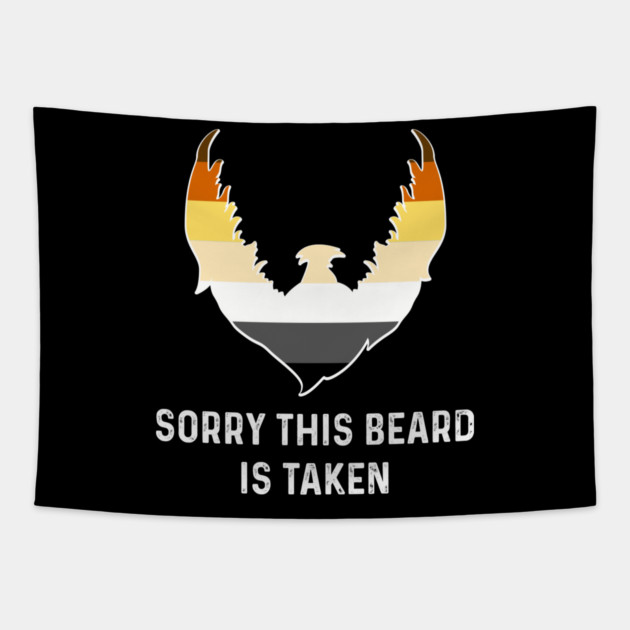 Sorry This Beard is Taken Bear Brotherhood Flag Funny Gay Pride Tapestry by creative