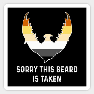 Sorry This Beard is Taken Bear Brotherhood Flag Funny Gay Pride Sticker