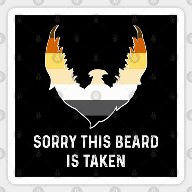 Sorry This Beard is Taken Bear Brotherhood Flag Funny Gay Pride Sticker by creative