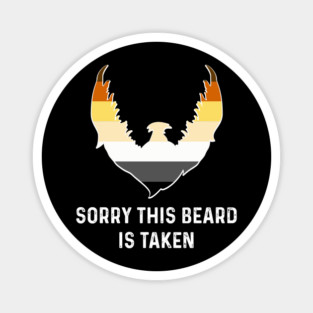 Sorry This Beard is Taken Bear Brotherhood Flag Funny Gay Pride Magnet