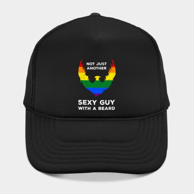 Not Just Another Sexy Guy with a Beard Rainbow Flag Funny Gay Pride by creative