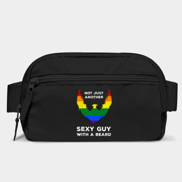 Not Just Another Sexy Guy with a Beard Rainbow Flag Funny Gay Pride by creative
