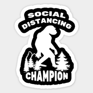 Social Distancing Champion Sticker