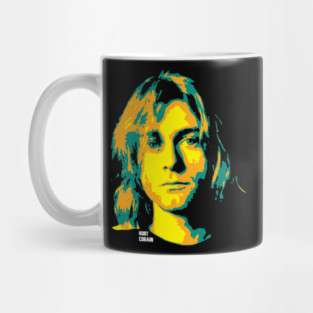 Kurt Cobain. Kurt Donald Cobain. Rock band Nirvana. musician legends. was an American singer, songwriter, and musician, best known as the guitarist Mug