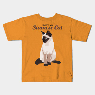 I Love My Siamese Cat Kids T-Shirt