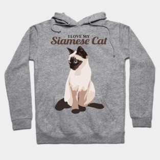 I Love My Siamese Cat Hoodie
