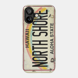 Vintage Hawaii License Plate NORTH SHORE Phone Case