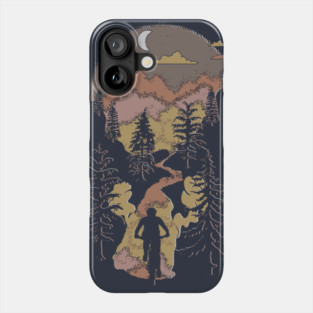 Mountain Biking Moon Bliss Trail Bike Rider Silhouette Browns Phone Case