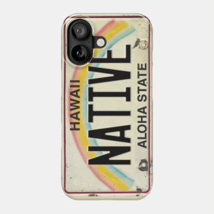 Vintage Hawaii License Plate NATIVE Phone Case