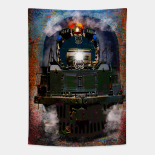All American Iron Big Boy Super Steam Train Tapestry