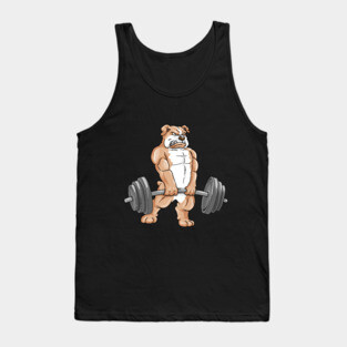 Bulldog Bodybuilder Barbell Bodybuilding Tank Top