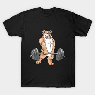 Bulldog Bodybuilder Barbell Bodybuilding T-Shirt