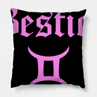 Besties Friends Birthday June Gemini Zodiac Pillow