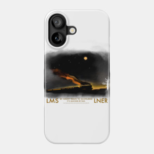 Gorgeous Old LMS LNER Steam Train Poster Phone Case