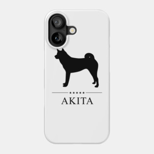 Akita Black Silhouette Phone Case