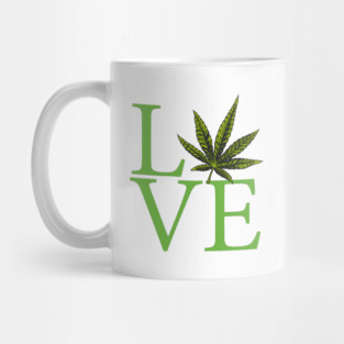Love the Marijuana Weed Leaf Funny Cannabis Mug