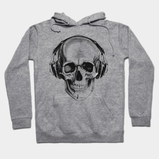Skull with headphones Hoodie