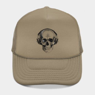 Skull with headphones Hat
