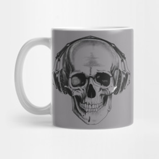 Skull with headphones Mug