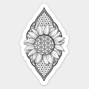 Flower of life sunflower Sticker