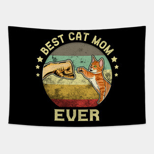 BEST CAT MOM EVER Tapestry