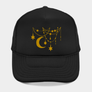 Moon and Stars Necklace Hat