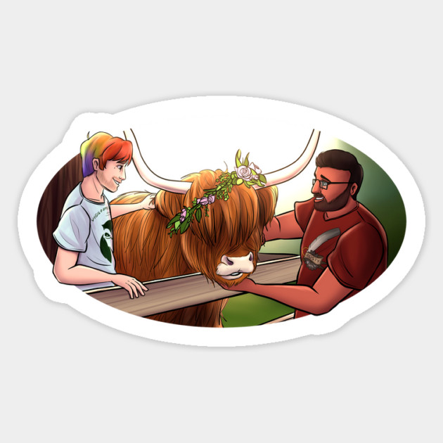 RQ Streams - Good Cow! Sticker by Rusty Quill