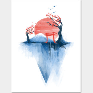 Japan Watercolor Posters and Art