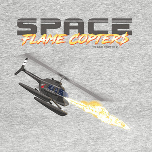 Space Flame Copter T-Shirt