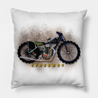 Speedway Motorcycle Racer Pillow