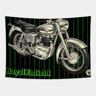 Royal Enfield Crusader 250 Vintage Motorcycle Tapestry