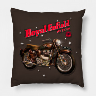 The Awsome Royal Enfield Meteor Motorcycle Pillow