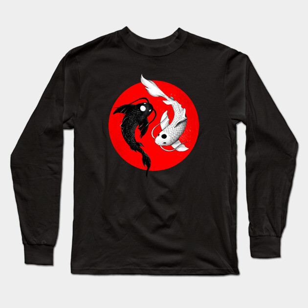 Japanese Koi Fish Vision Long Sleeve T-Shirt by GeekZen