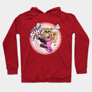 Angry Comic Book Piggy Hoodie