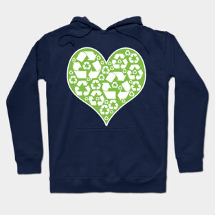 Green Heart Recycle Hoodie