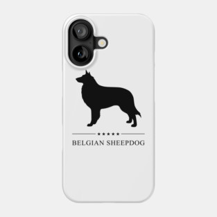 Belgian Sheepdog Black Silhouette Phone Case