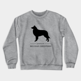 Belgian Sheepdog Black Silhouette Crewneck Sweatshirt