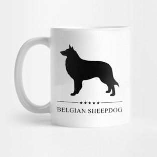 Belgian Sheepdog Black Silhouette Mug