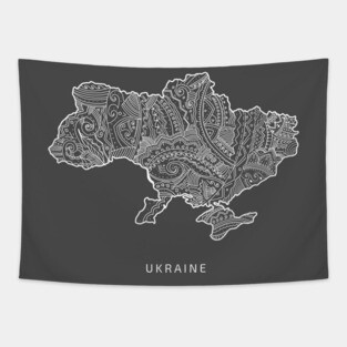 Ukrainian map decorative Tapestry