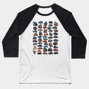 Hot Rods, Muscle Cars, Street Rods, Trucks and Motorcycle Madness! Baseball T-Shirt