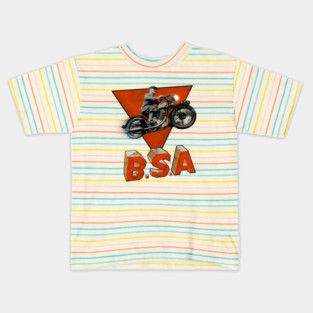 Vintage BSA Motorcycle Advertising Kids T-Shirt