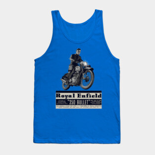 Vintage Royal Enfield 350 Bullet Motorcycle Tank Top