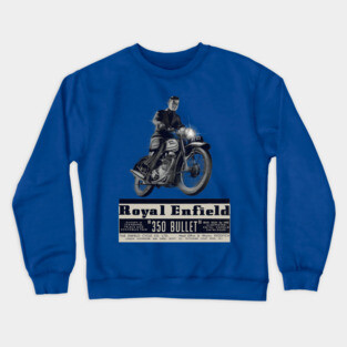 Vintage Royal Enfield 350 Bullet Motorcycle Crewneck Sweatshirt