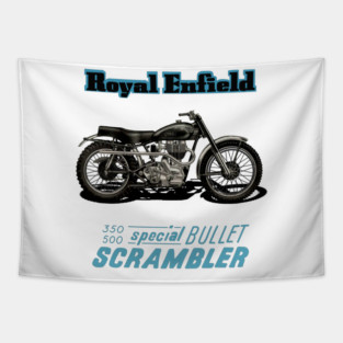 Vintage Royal Enfield Special Bullet Scrambler Tapestry