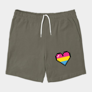 Pansexual 8 bit heart Shorts
