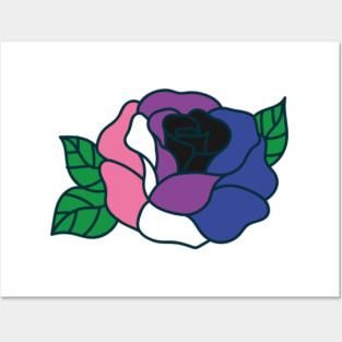 Genderfluid flower Posters and Art