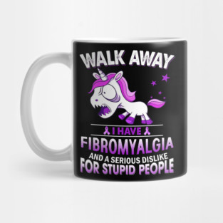 funny fibromyalgia grumpy unicorn warrior Mug