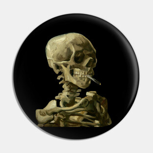 Van Gogh Skeleton Pin