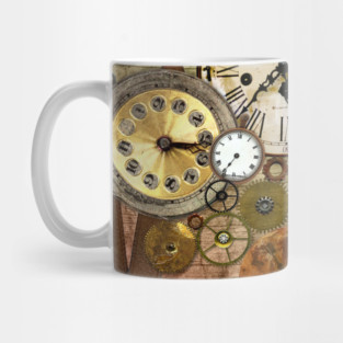 Steampunk Neck Gator Clock Gears Steam Punk Mug